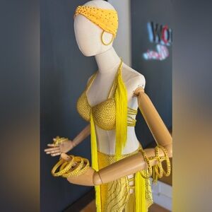 Vibrant Yellow Latin Salsa dress
